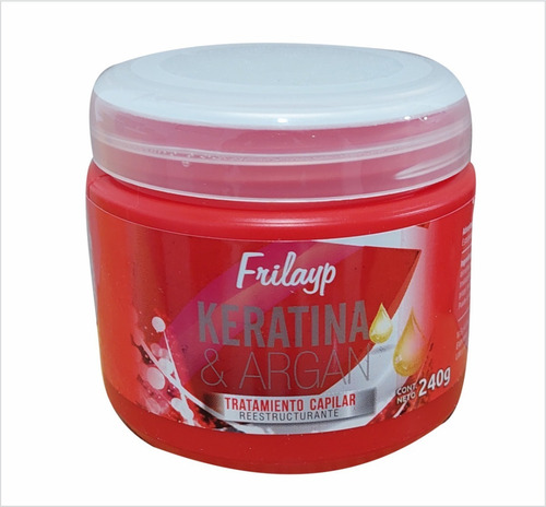 Mascara Baño De Crema Keratina Y Argan Frilayp X 240