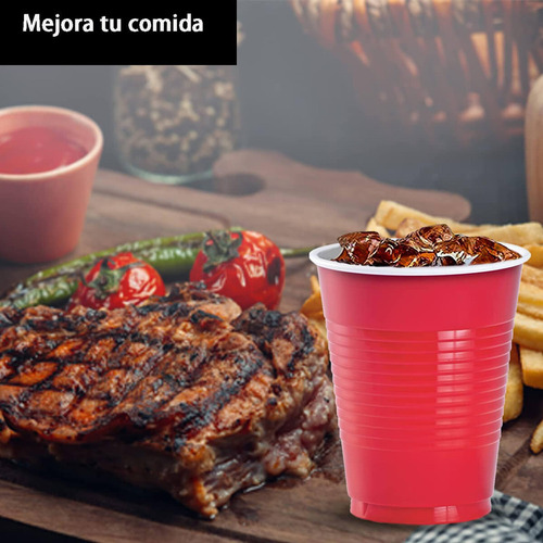 . 50 Vasos Desechable Plástico Bicolor Prémium Eventos