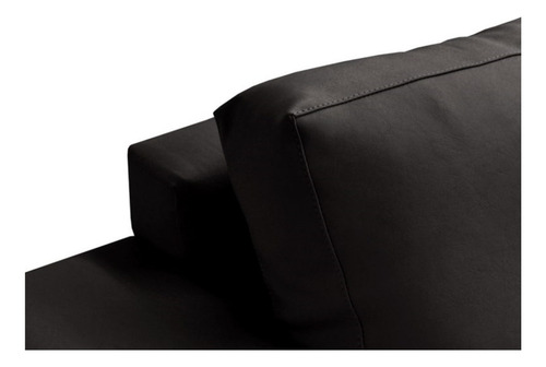 Sillon Sofa 3 Cuerpos Living Cuerina Negro Oferta Hoy