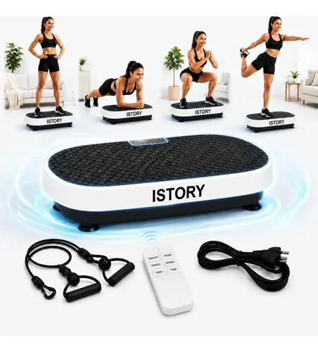 Plataforma Vibratória 199 Níveis Controle Remoto Bluetooth Branco 110v/220v
