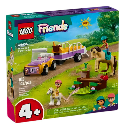 Lego Friends Trailer De Cavalo E Pônei 42634