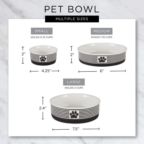Set Mediano De Cerámica Bone Dry Paw & Patch De Pet Collecti