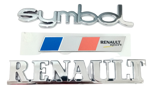 Emblemas Renault Symbol Y Plaqueta Renault Sport, Baúl