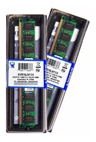 Memória Kingston Ddr3 4gb 1600 Mhz Desktop 16 Chips 1.35v