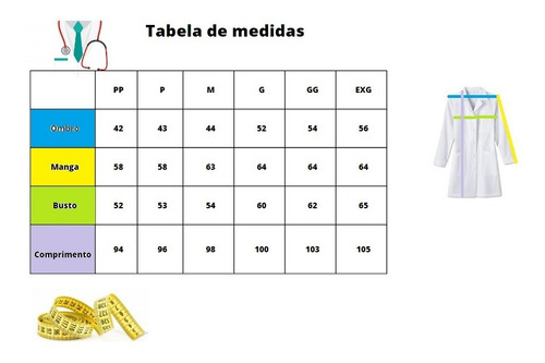 Imagem 5 de 5 de Jaleco Manga Longa - Tecido Gabardine Importado