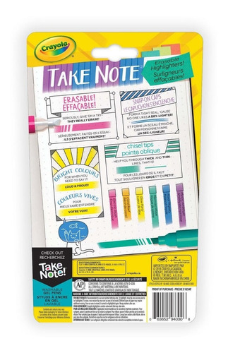 Crayola Marcadores Take Note Borrable