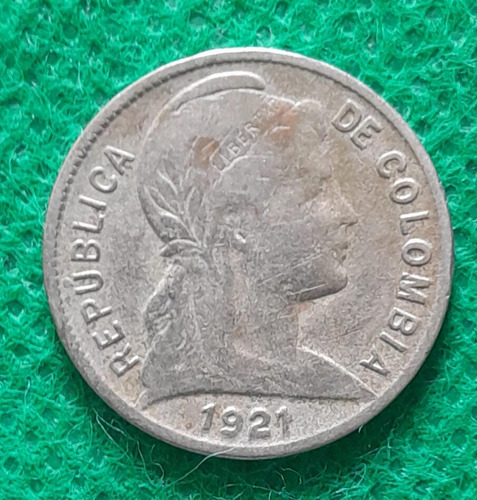 Moneda De 2 Centavos Del Año 1921, Estado Vf+