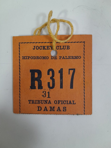 Antigua Entrada Hipódromo Palermo Tribuna Damas 1970 Jockey (Usado)