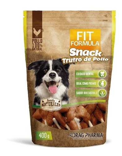 Snack Perros Fit Formula Trutros De Pollo  400 Grs