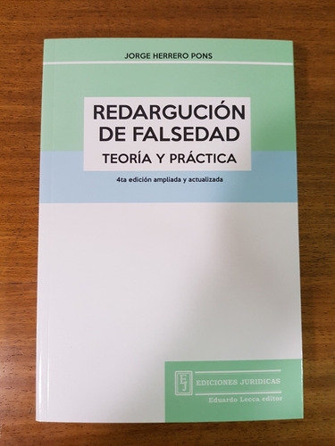 Redargucion De Falsedad - Herrero Pons, Jorge