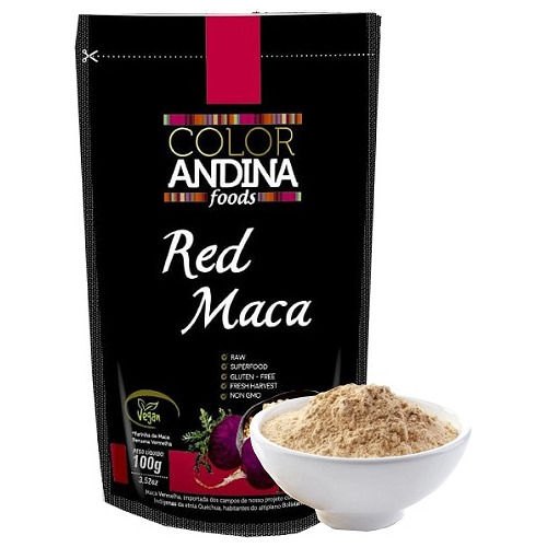 Maca Peruana Red (vermelha), Color Andina Food, 100g Sabor Sem Sabor