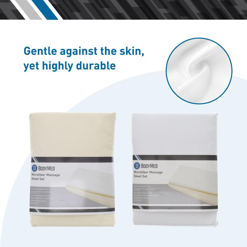 Sábanas De Masaje Microfibra 120 Gsm Juego De 3 Piezas Crema