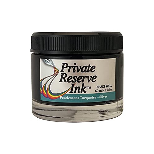 Tinta Pearlescent 60ml Para Pluma Fuente (turquesa/plata)