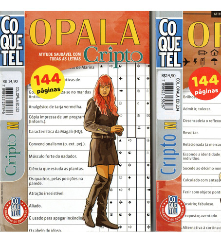 Kit 2 Coquetel Cripto Opala Médio 144 Páginas Cada