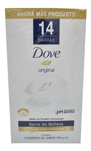 Jabon Dove En Barra Azul 14 Pzs Original Importado Ph Neutro