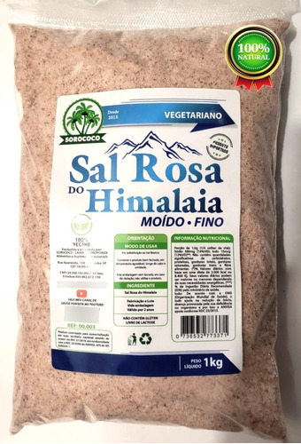 Sal Rosa Do Himalaia Documentado Legítimo 1 Kg Fino Veja +