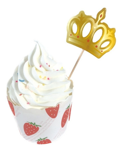 Pinche Adorno Cupcake Copetin Corona Reina Princesa X 20 Uni