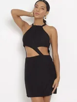 Comprar Vestido Forum Curto Recortes Vazados Preto