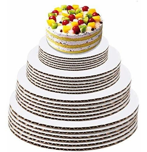 Bandeja - Twdrer 24 Cake Board Rounds, White Cake Circles Ca