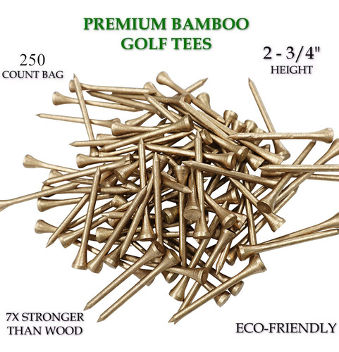 100 Uds. Tees De Golf De BambĂș Soporte De Bola 83 Mm