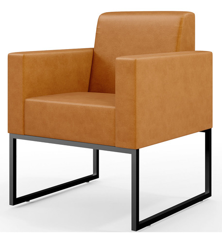 Kit 02 Poltronas Base Fixa Metal Helô Couríssimo Whisky
