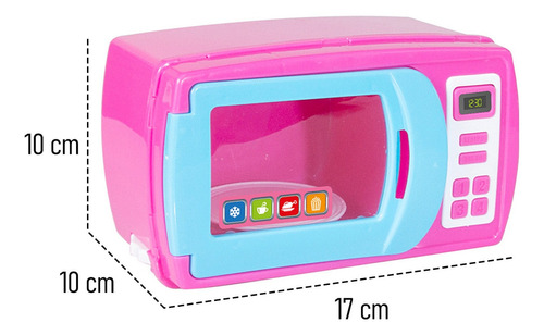 Microondas Miniatura De Brinquedo Infantil Menina Rosa