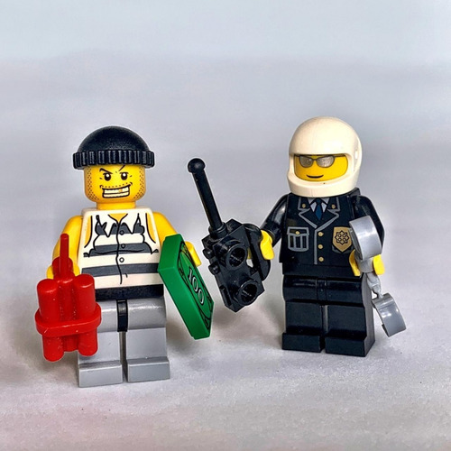 Lego Minifigura Policía Vial Y Policía 