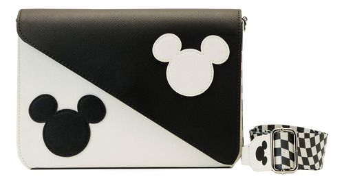 Bolso Cruzado Loungefly Disney Mickey Mouse Y2k En Blanco Y 