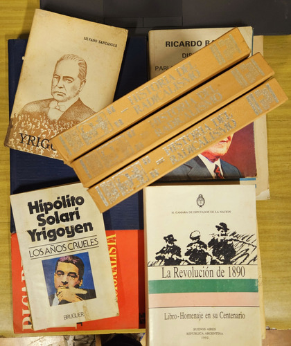 Gran Lote De Libros Antiguos Historia Radicalismo Alfonsin..