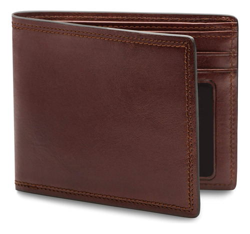 Bosca Cartera Ejecutiva Hombre En Piel Dolce - Rfid, Marron