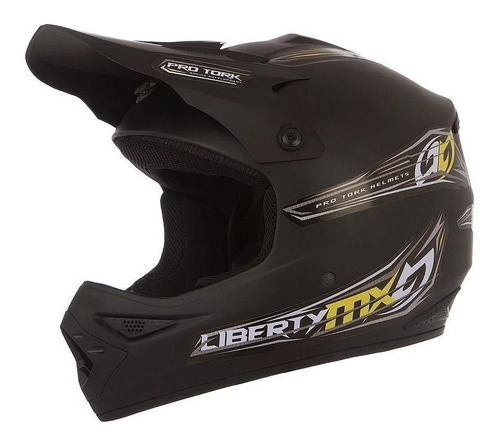 Capacete Pro Tork Mx Pro Enduro Downhill Freeride Bmx Cor Preto-fosco Desenho Solid Tamanho do capacete 60