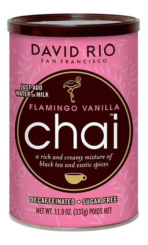 David Rio te chai flamingo vanilla descafeinado 337g