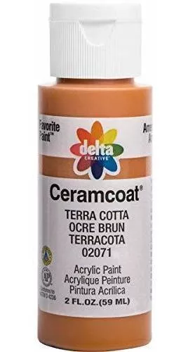 Delta Creative Ceramcoat Acrylic Paint in Assorted Colors (2 oz), 2071,  Terra Cotta