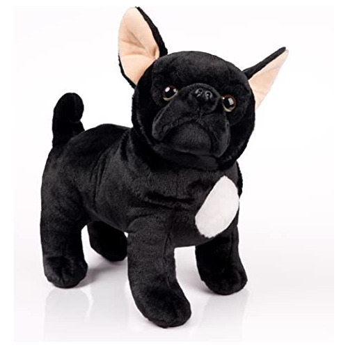 Perro Negro De Peluche De 12.5 Pulgadas, Peluche De Bul...