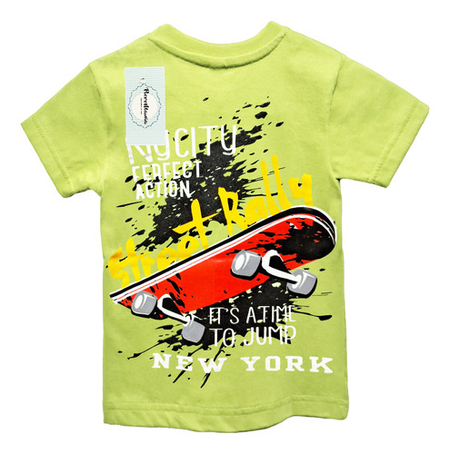 Remera De Algodón Skate Para Niño