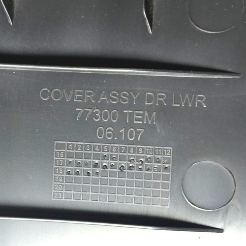 Acabamento Inferior Painel Honda Civic G10 2017 2021 (usado)