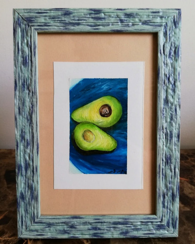 Mini Pintura Al Óleo - Aguacate, Mexico, Comida, Fruta