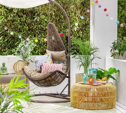 Silla Colgante Rattan Sintético Almeria Silla Nido Glamping