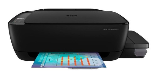 Imagem 1 de 5 de Impressora a cor multifuncional HP Ink Tank Wireless 416 com wifi preta 100V/240V