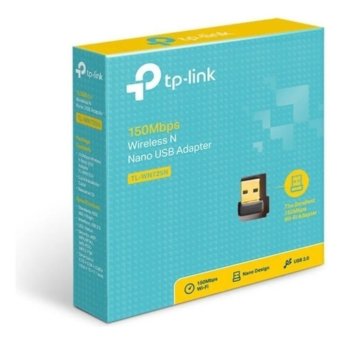 Tl-wn725n Adaptador Usb Nano Inalámbrico N De 150mbps