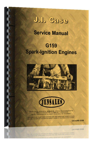 Manual Servicio Reparacion Para Case G159 Tractor