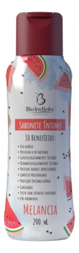 Sabonete Líquido Íntimo De Melancia 200ml - Bio Instinto