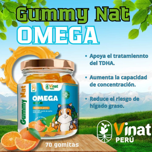 Omega 3 6 9 En Gomitas 70und En Pote Vidrio