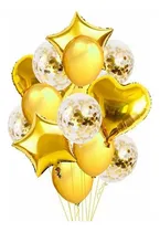 Comprar Bouquet 14 Globos Metálicos Látex Decoración Fiestas Cumple