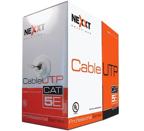 Rollo Cable Utp Nexxt Cat 5e 305m Interior Certifica Gigabit