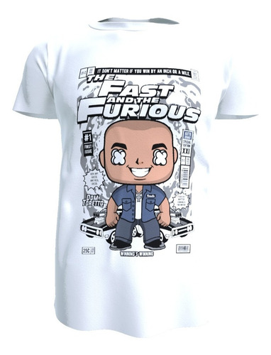 Polera Diseño Dom Toretto, Rapido Y Furioso, Poliester