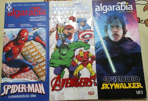 3 Revistas Algarabía Spider-man, Avengers Y Skywalker 