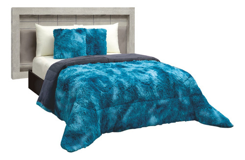 Cobertor Grueso Calientito Ind Matri Grizzly Azul Elefantito