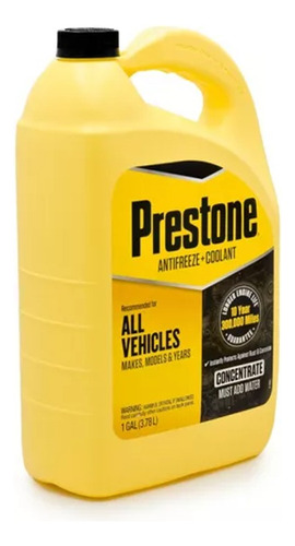 Refrigerante Prestone Concentrado Para Todos Los Vehiculos