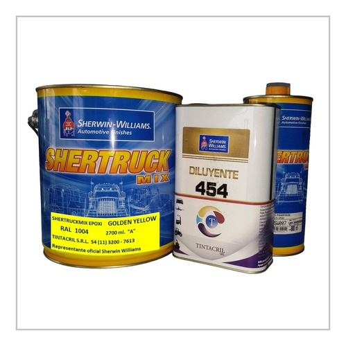 Pintura Epoxi Ral 1004 Kit 4.5 Lts. Amarillo Oro